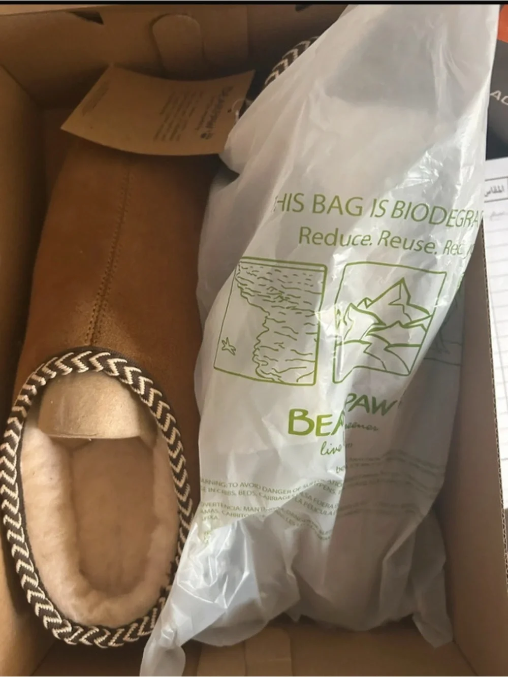 BearPaw Chestnut Suede Slip-On Slippers for men